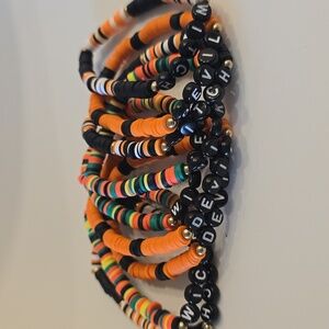 9 Colorful Beaded Kids Bracelets Set